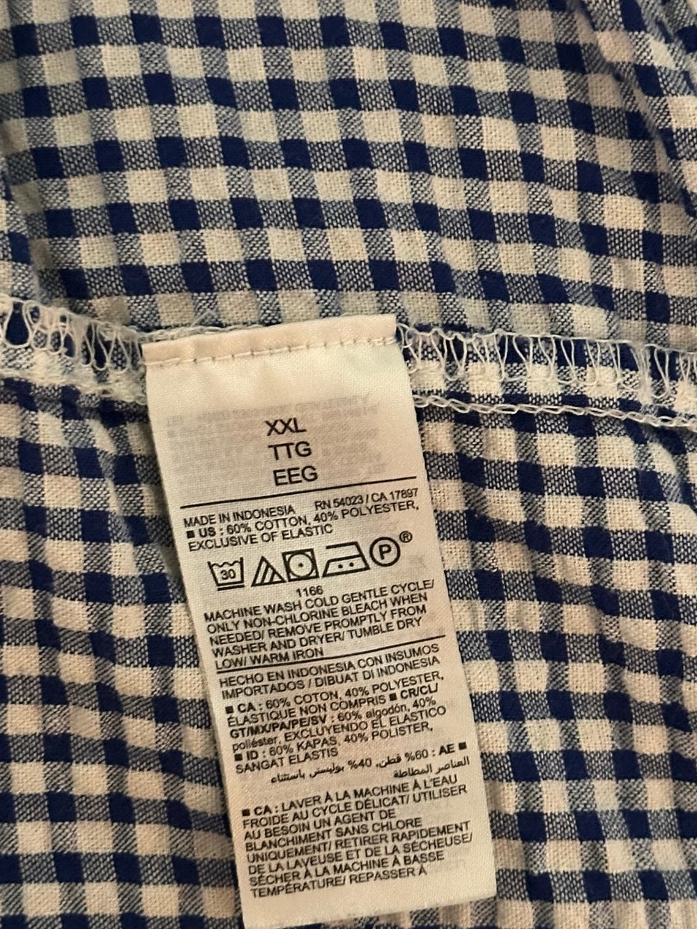 Old Navy XXL Blue Gingham Square-Neck Tiered Midi Dress - Picture 6 of 12